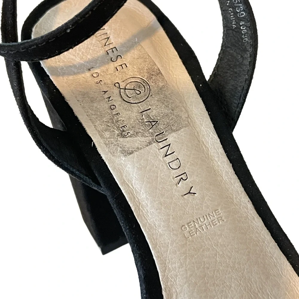 NWOT Chinese Laundry Women’s Black Suede Platform Sandals Sz 8.5